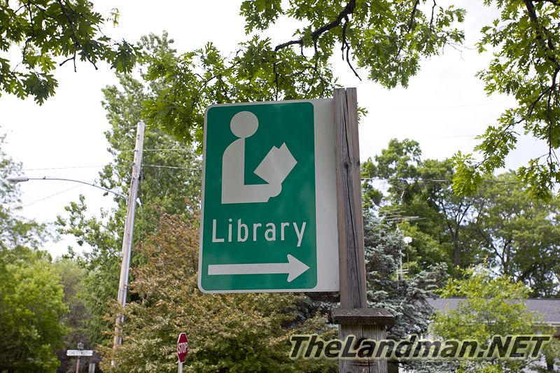 Wisconsin Library Sign