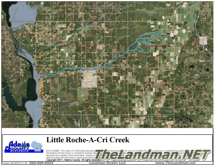 Little Roche-A-Cri Creek Map / Aerial Photos