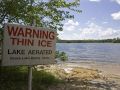 Warning Thin Ice Sign