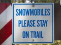 Snowmobiles Stay on Trail 