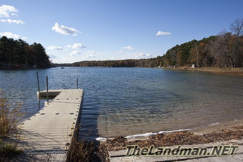 Boat Launch on Gilbert Lake in Springwater Township of Waushara County, Central Wisconsin