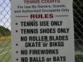 The Dells Club Tennis Court Rules