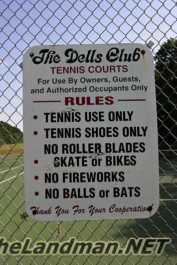The Dells Club Tennis Court Rules