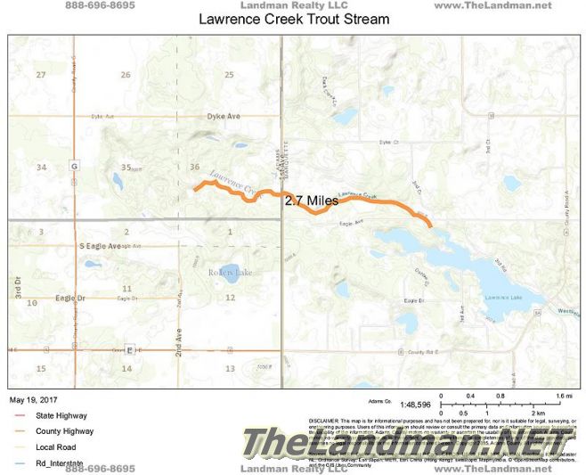 Lawrence Creek Trout Stream Map