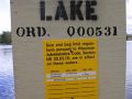 Arkdale Lake Fishing rules sign
