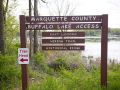 Buffalo Lake Access, Marquette County, Boat Landing, Hiking Trail, Historical Kiosk