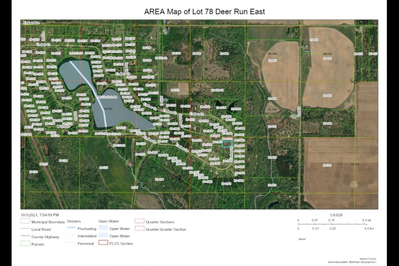 AREA Map of Lot 78 Deer Run East
