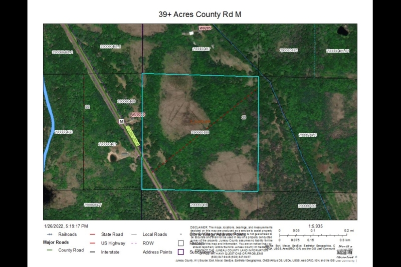 39 Acres County Road M Aerial Map2