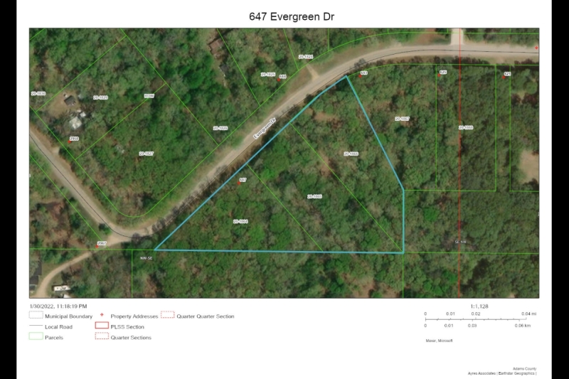 Aerial 647 Evergreen Dr 2