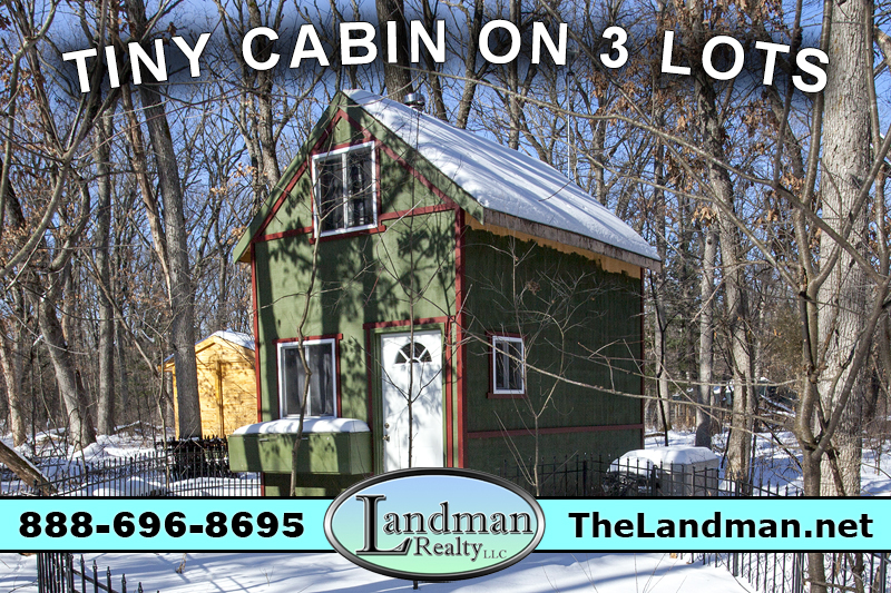 Tiny Cabin for Sale Central Wisconsin on 3 Lots