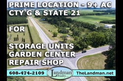 SOLD! - 9 Plus Acres Zoned for Business on State & County Intersection for Sale