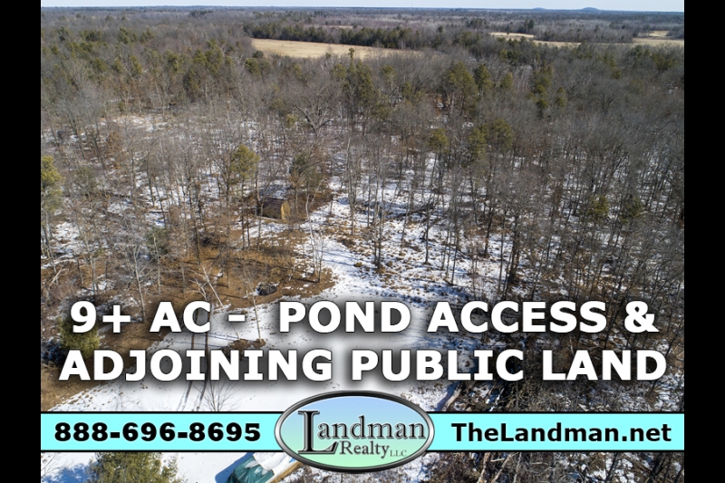 9+ Acres for Sale with Pond Access Adjoining 3000 Acres Public Land Camp or Build