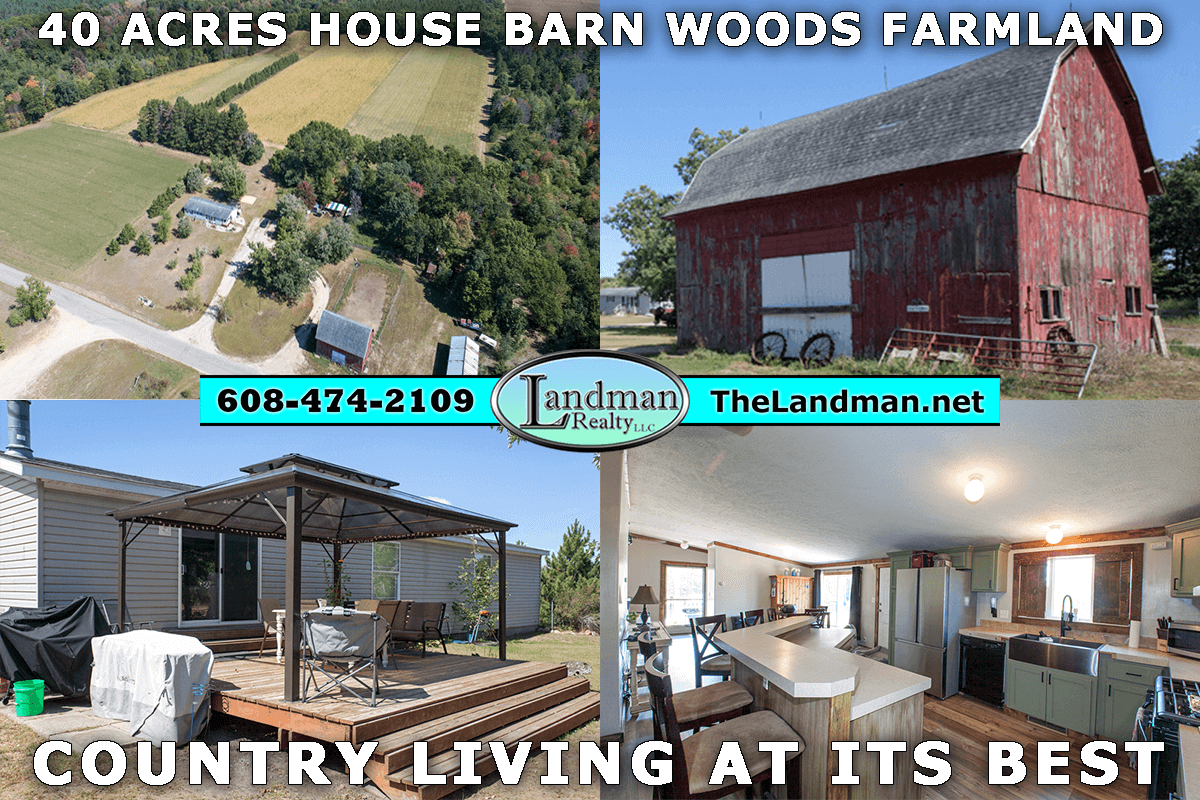 1964085, Hobby Farm on 40 acres of Woods & Cropland for Sale